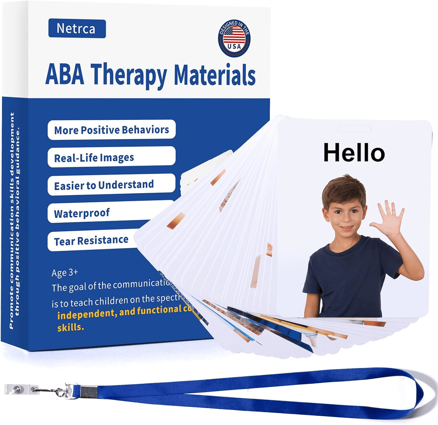 ABA therapy visual communication cards designed to support children with autism in learning independent and functional communication skills.