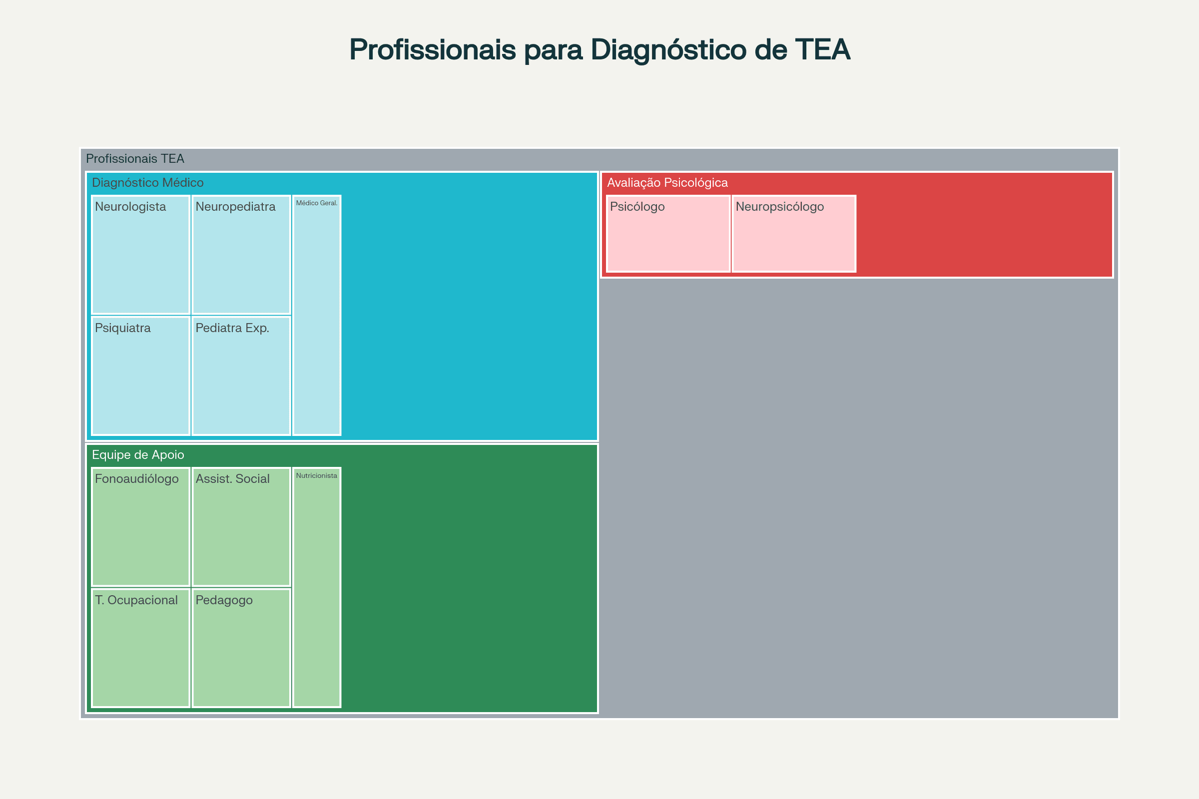 Profissionais habilitados para diagnóstico e avaliação do Transtorno do Espectro Autista (TEA) no Brasil